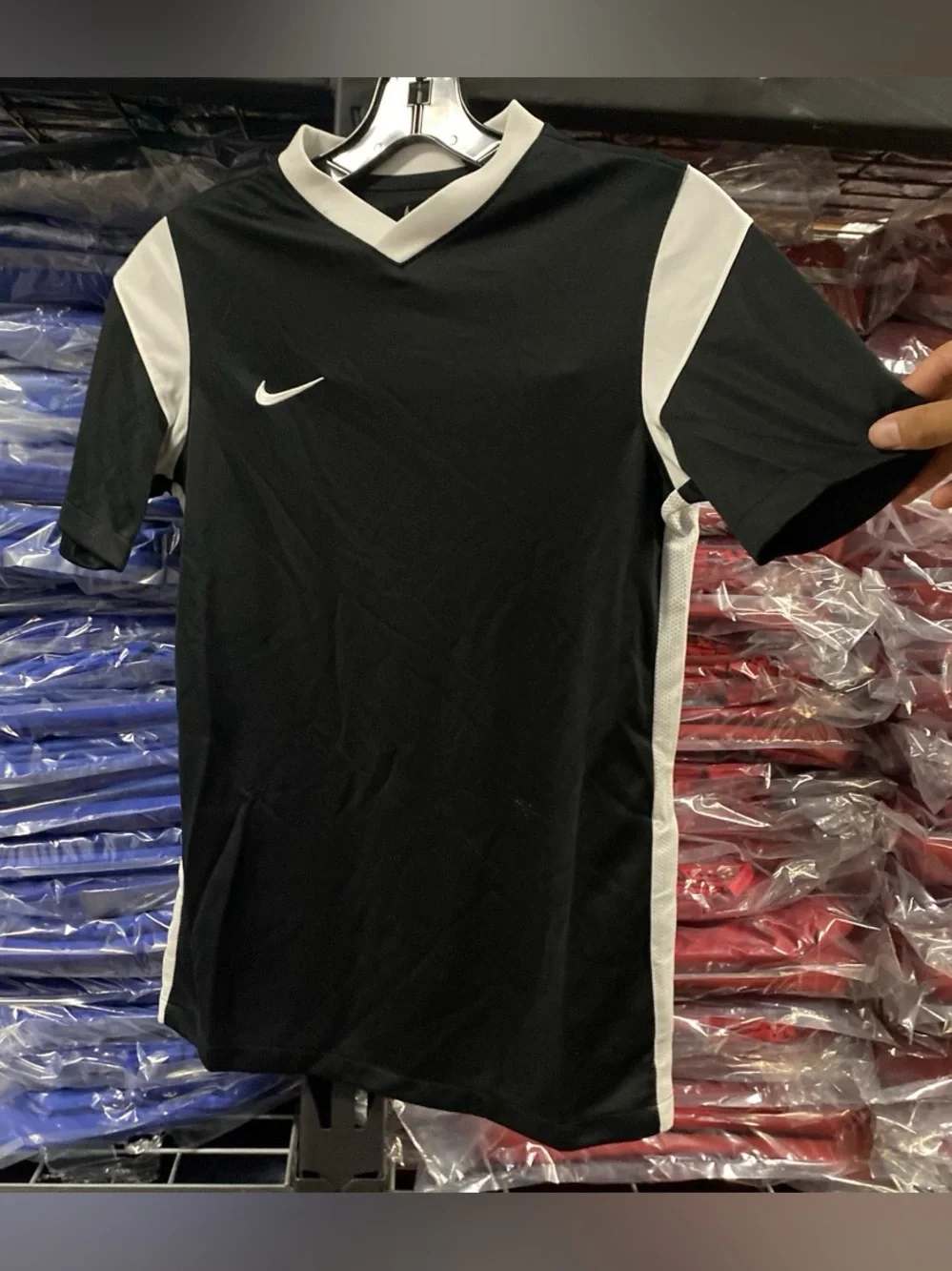 Nike Derby III Soccer Jersey NWT Kids Large Black/White DRI-FIT CW3834-010